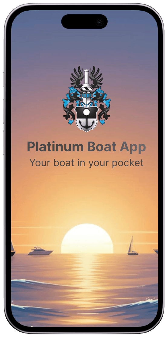 Platinum Boat App start screen